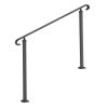 VEVOR Handrails for Outdoor Steps, Fit 3-5 Steps Outdoor Stair Railing, Wrought Iron Handrail, Flexible Front Porch Hand Rail