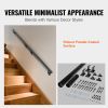 VEVOR Handrail Stair Railing, 7 ft, Wall Mount Handrails for Indoor Stairs, Thickened Aluminum Alloy Hand Rail with Installation Kit