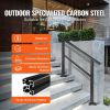 VEVOR Handrail Outdoor Stairs 47.6 X 35.2 Inch Outdoor Handrail Outdoor Stair Railing Adjustable from 0 to 30 Degrees Handrail for Stairs Outdoor Alum