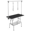 VEVOR Pet Grooming Table Two Arms with Clamp, 46'' Dog Grooming Station, Foldable Pets Grooming Stand for Medium and Small Dogs