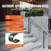 VEVOR Handrails for Outdoor Steps, Fit 3-5 Steps Outdoor Stair Railing, Wrought Iron Handrail, Flexible Front Porch Hand Rail