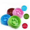 Pet Supplies Dogs Cats Cute Anti-choke Bowl Slow Food Bowl Thickened Plastic Bowl Pet Single Bowl Obesity Prevention Puzzle Bowl